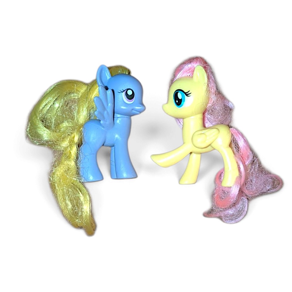 My Little Pony MLP G4 Brushable 3" - Lily Blossom + Fluttershy GUC Set of 2